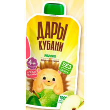 В НАЛИЧИИ Пюре Дары Кубани Яблоко с 4 мес 90 г