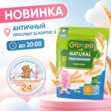 GIPOPO Каша молочная пшеничная, 5 мес, 200 г
