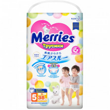 ожидаются 7.08 Merries ТРУСИКИ, XL (12-22 кг), 38 шт Мерриес