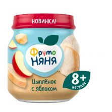 Пюре ФрутоНяня Цыпленок яблоко тыква с 8 мес 100 г