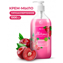 GRASS крем-мыло Milana. Спелая черешня, с дозатором, 1 л