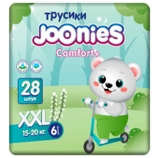 ОЖИДАЮТСЯ 7.08 JOONIES ДЖУНИС Comfort+ Трусики XXL 15-20кг 28шт