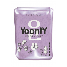 Yoonty Женcкие гигиенические прокладки НОЧНЫЕ 6 шт