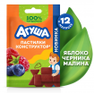 Фруктовая пастила Агуша с 12 мес, черника малина яблоко, 12 г БЕЗ  САХАРА кусочки