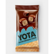 Драже «Yota» вафельный кубик в молочно-шоколадной глазури, 40 г