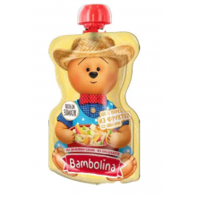АКЦИЯ Bambolina Пюре Манго, Яблоко, Абрикос со злаками, 130 гр 