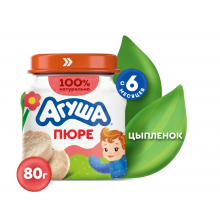 Пюре Агуша Цыпленок с 6 мес 80 г