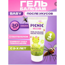 Гель бальзам после укусов с Пантенолом Picnic детский 12мес+